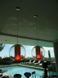 Retro-Style Ceilng Fixtgures throughout house ... all available for purchase.