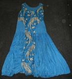 Gorgeous 1920's Flapper Silk Chiffon Gown w/ Gold Thread