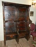 One of a  Pair of 16th. C. Italian Carved Cori (Choir Chairs) also exhibited at the Santa Barbara Museum.