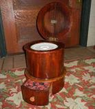 Late-19th. C. Chamber Pot w/ Ceramic Liner & Lid