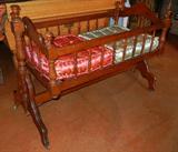 Late-19th. C. Walnut Rocking Crib