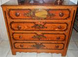 Early American Hand-Painted Oak Chest