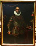 This large Portrait (62" tall) General San Faustino was formerly on loan to the Santa Barbara Museum of Art.