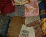 One of Several Boxes Full of Vintage Fabrics, many w/ Real Gold Thread