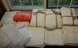 A Small Sample of Guest Towels Embroidered w/ Crowns or Monograms or the Family Crest