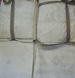 Upper row are heavily Embroidered Late-19th. Bed Linens.
