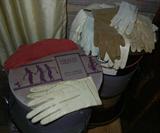 A Selection of Fine Ladies Gloves and a few of the Many Vintage Hat Boxes.