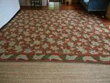 One of an Identical Pair of Late-19th. C. Floral Hand-Knotted Rugs.