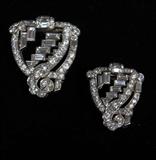 The two Clasps separate from the Cartier Bracelet to form a Pair of Graduated Art Deco Clips.
NOTE:  Please inquire, as this will not be available for view during the sale.