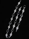 A Stunning French Art Deco Platinum, Diamond & Crystal Necklace and Bracelet.  The Bracelet attaches to the Necklace to form an even longer single strand.
NOTE:  Please inquire, as this will not be available for view during the sale.