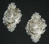 Antique Heavy Silver Medallions Bearing the Family Crest.
