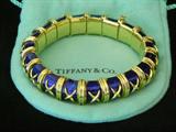 Tiffany 18 K Gold and Enamel Bracelet by Schlumberger.
(NOT from the Collection of the Princess).