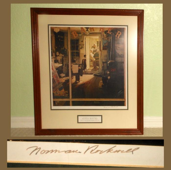 Norman Rockwell Signed Print
