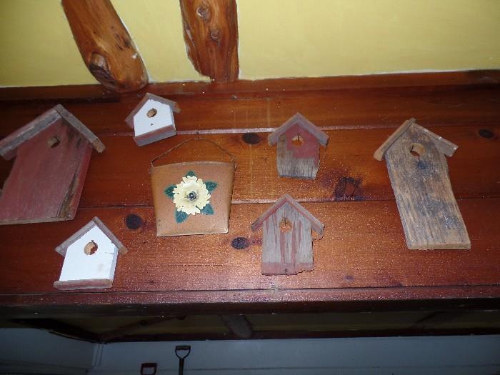 Hand made bird houses, fronts only