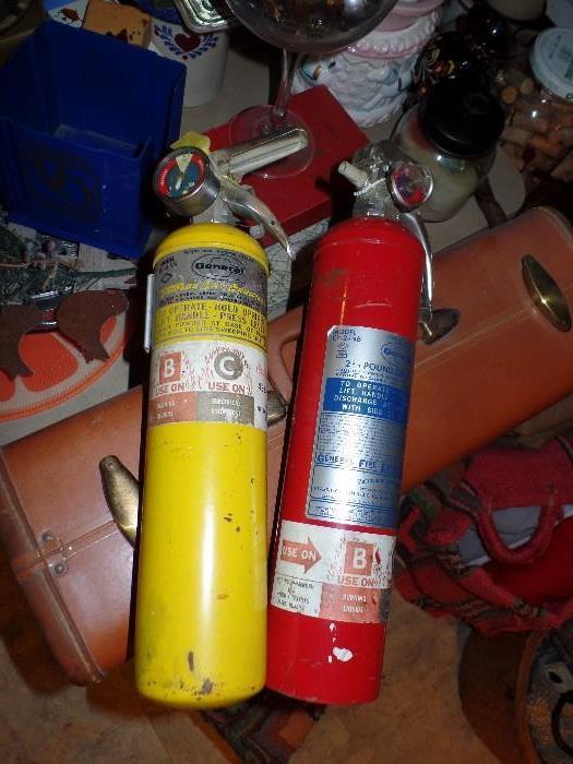 Vintage fire extinguishers for the 1970's