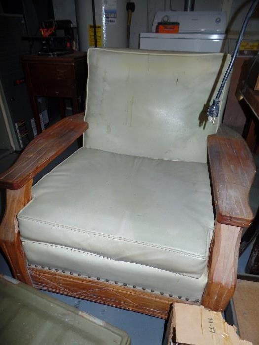 Vintage leather Morris chair