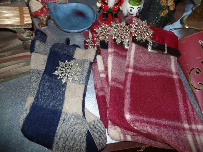 Hand made wool Christmas stockings