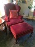Ethan Allen Chair and Ottoman