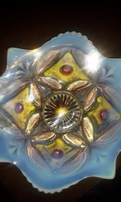 opalescent candy dish 1950s