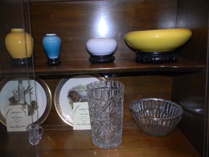 Rouse ware, crystal, Wildlife plates