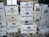 Department 56 Christmas pieces in boxes