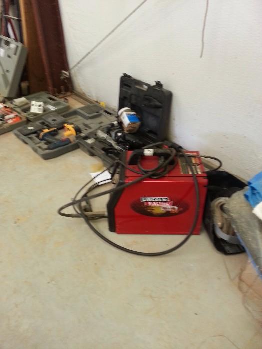 Lincoln welder and various power tools