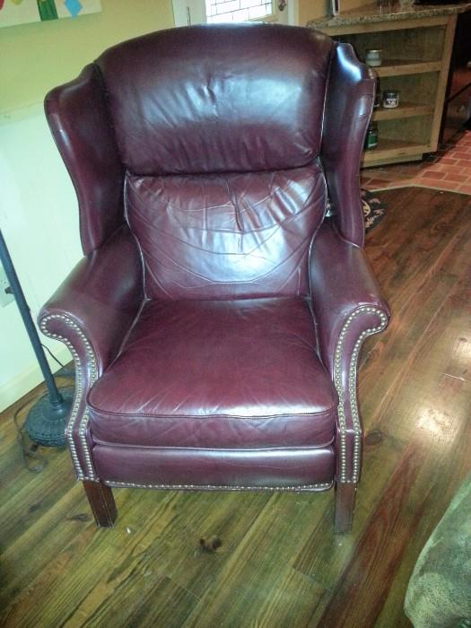 Leather BarcaLounger recliner