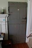 Antique door with wrought iron hand crafted hardware