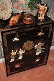 Lacquer mother of pearl cabinet/chest