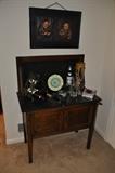 Fantastic vintage dry sink with marble top