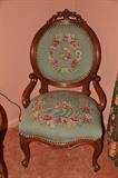 Louis XVI style women's needlepoint chair