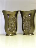 Red Wing pottery metallic luster glaze vases
