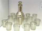 Platimm trimmed barware; Icy-Hot deco thermal decanter