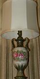 Floral porcelain lamp