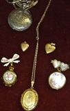 Asst. lockets and heart pendants