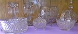 Cut glass; Cambridge Mt. Vernon candlesticks