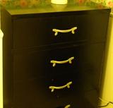 Black painted chest of drawers.
