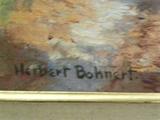 Detail-Herbert Bohnert signature on oil.