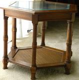 Hexagonal end table.