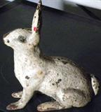 Cast iron rabbit doorstop.