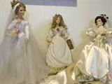 Selection-porcelain collector's bride dolls.