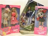 Selection-Easter Barbie, Valentine Barbie, Disney Mouseketeer Barbie, NY Yankee Barbie.