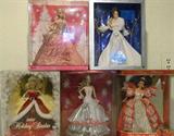 Holiday Barbie-2007, 2008, 2009. Happy Holiday Barbie, Holiday Visions Barbie.