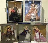 40th Anniversary Barbie, Wedgwood England Barbie, Holiday Barbies-2005 and other, Millennium Princess Barbie.
