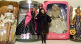 Barbie-Radio City Rockette, Barbie-Happy Holidays, Winter Evening Barbie, Halloween Barbie.