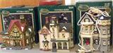 Victorian/Dickens/Dept. 56 Christmas porcelain buildings.