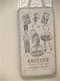 Reverse-1930's Kruger's advertising piece-New York City-great graphics-doll, toy soldier.