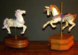 Music boxes-carousel horses.