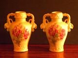 Pair European bud vases.