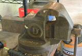 MASSIVE VINTAGE DUNLAP BENCH VISE.